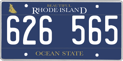 RI license plate 626565