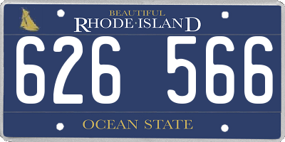 RI license plate 626566
