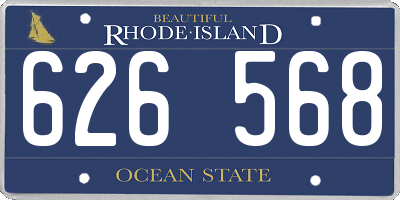 RI license plate 626568