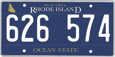 RI license plate 626574