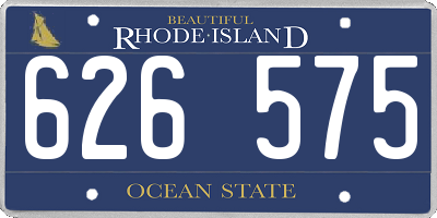 RI license plate 626575