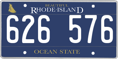 RI license plate 626576