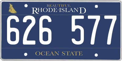 RI license plate 626577
