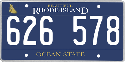 RI license plate 626578