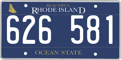 RI license plate 626581