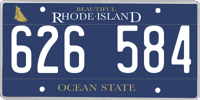 RI license plate 626584