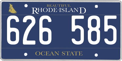 RI license plate 626585