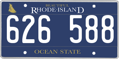 RI license plate 626588