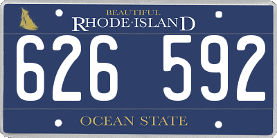 RI license plate 626592
