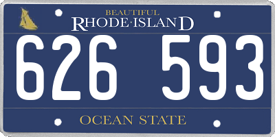 RI license plate 626593