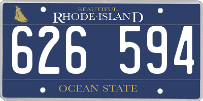 RI license plate 626594