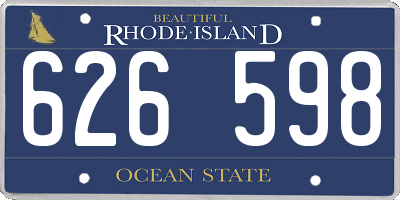 RI license plate 626598