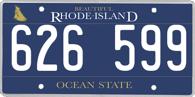 RI license plate 626599