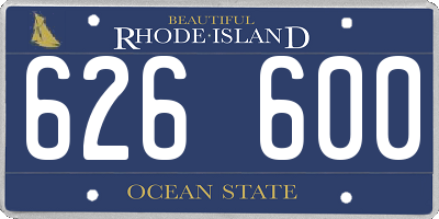 RI license plate 626600