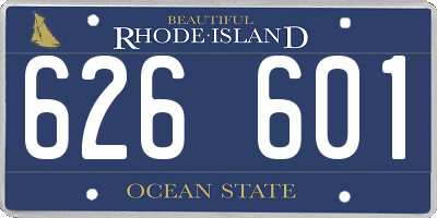RI license plate 626601