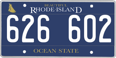 RI license plate 626602