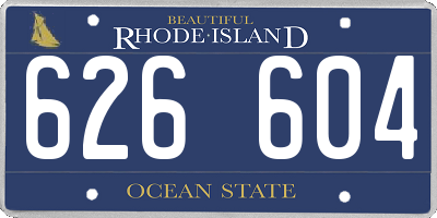 RI license plate 626604
