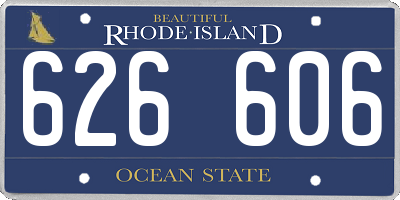 RI license plate 626606