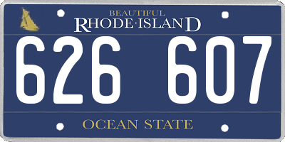 RI license plate 626607