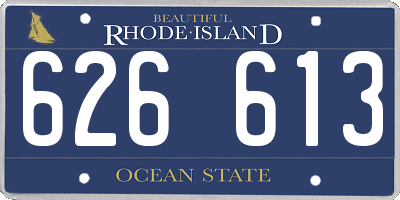 RI license plate 626613