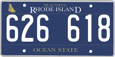RI license plate 626618