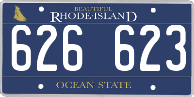 RI license plate 626623