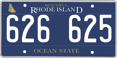 RI license plate 626625