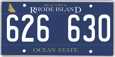 RI license plate 626630