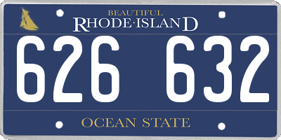 RI license plate 626632