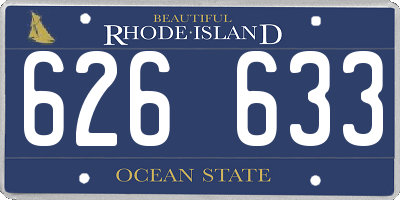 RI license plate 626633