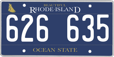 RI license plate 626635