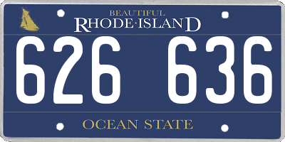 RI license plate 626636
