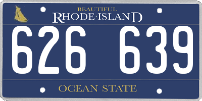 RI license plate 626639
