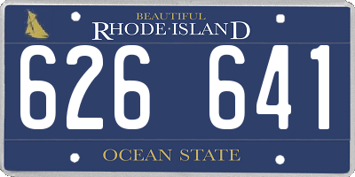 RI license plate 626641
