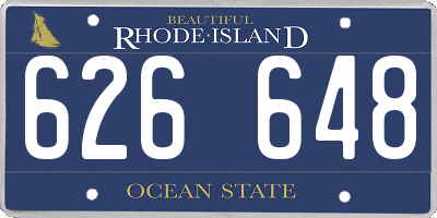 RI license plate 626648