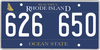 RI license plate 626650
