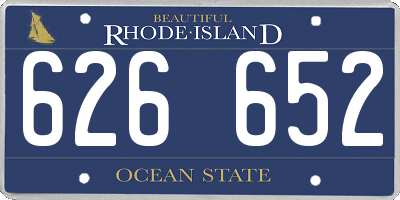 RI license plate 626652