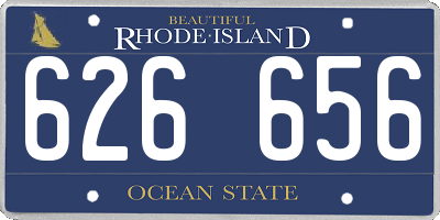 RI license plate 626656