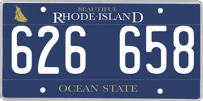 RI license plate 626658