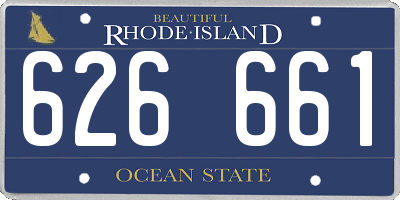 RI license plate 626661