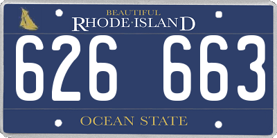 RI license plate 626663