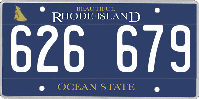 RI license plate 626679
