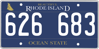 RI license plate 626683
