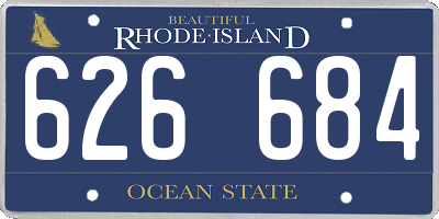 RI license plate 626684