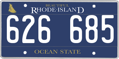 RI license plate 626685