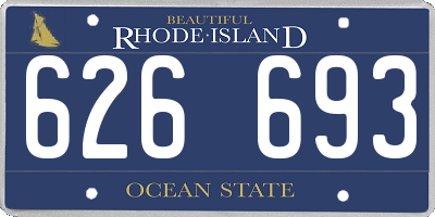 RI license plate 626693