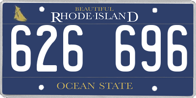 RI license plate 626696