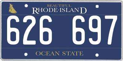 RI license plate 626697