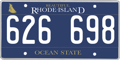 RI license plate 626698