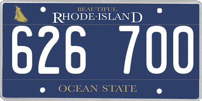 RI license plate 626700